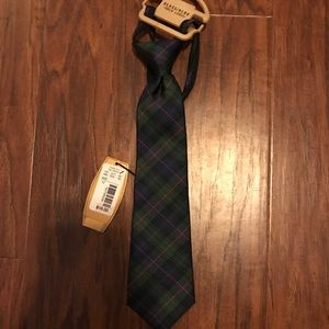 NWT Class club Sz 12 Christmas plaid necktie w/zip