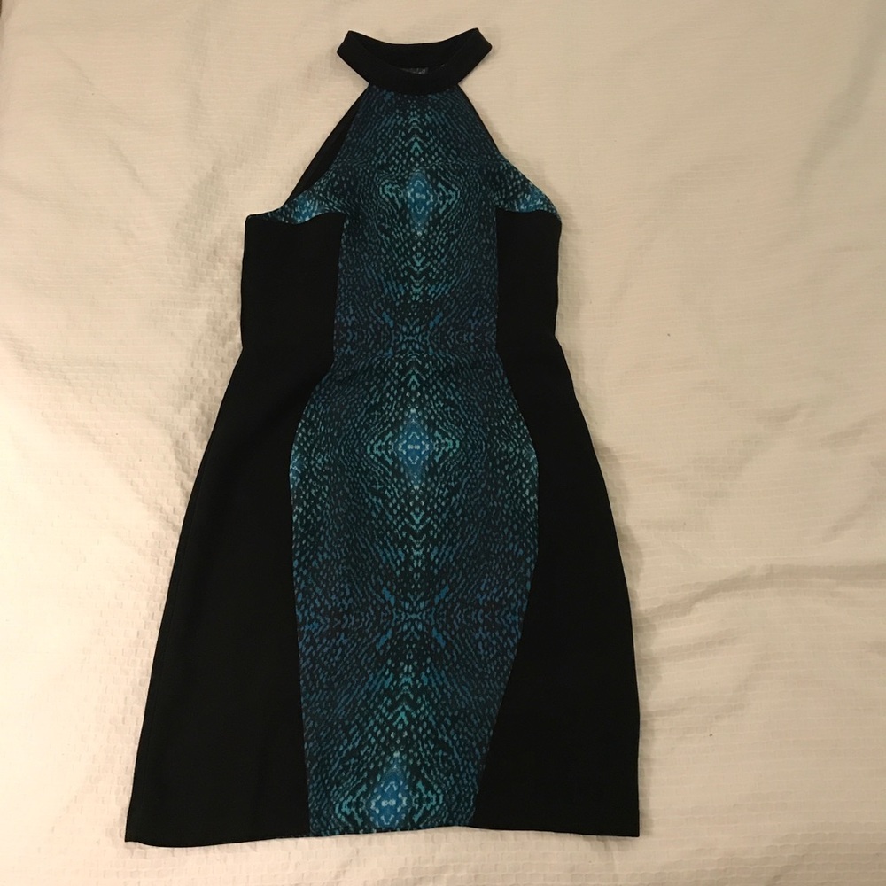 Halter style dress with cutout back detail