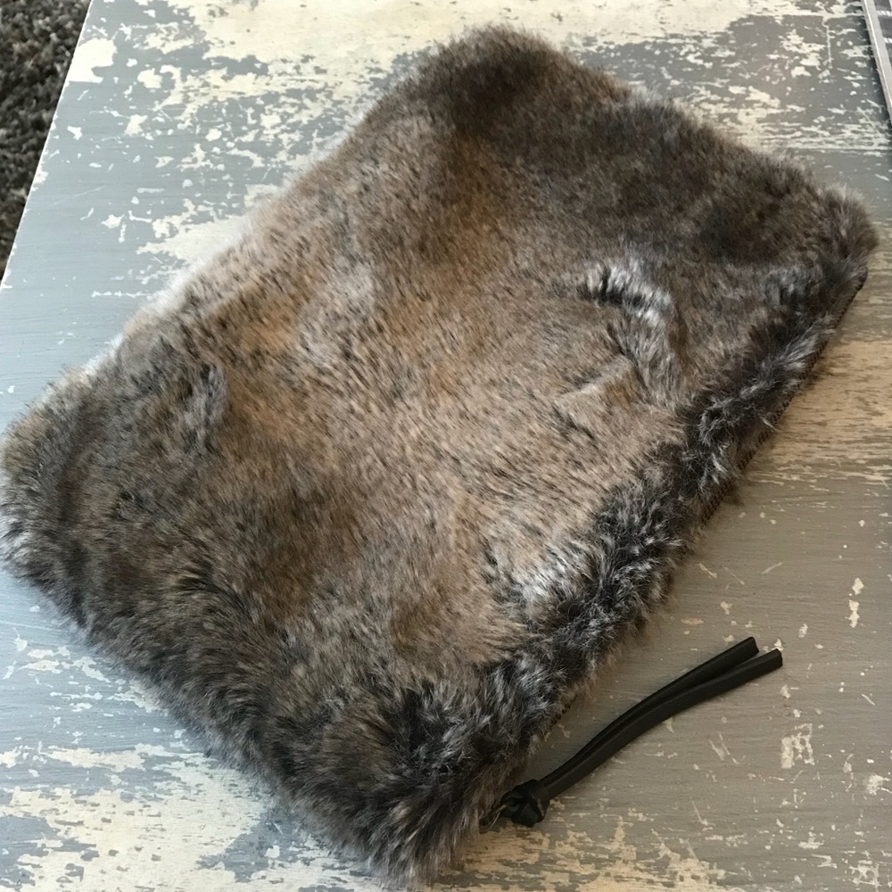 NEW Faux Fur Clutch/IPad Case