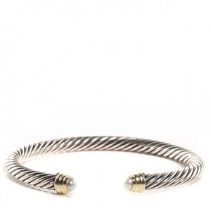 David Yurman cable bracelet with pearls