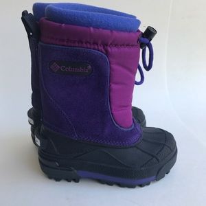 Columbia Girls Snow Boots Bugabarn Purple Sz 7