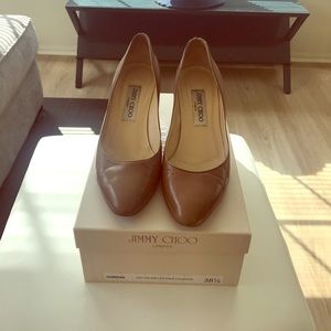 Jimmy Choo Irena heels in luggage