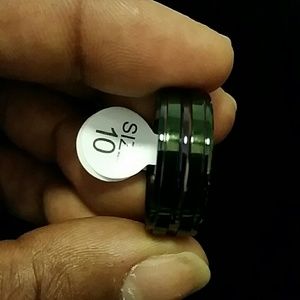 Black Stainless Steel/ Titanium men's wedding band
