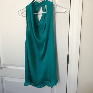 Turquoise flowing top