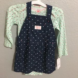 Carters overalls dress set
