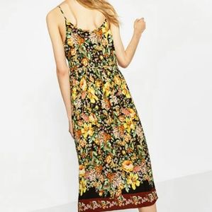 Zara Floral Print Strappy Maxi Dress Size XS Genuine Zara