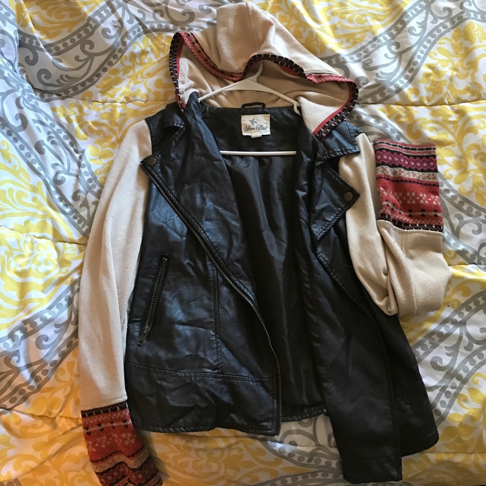 Leather vested Jacket