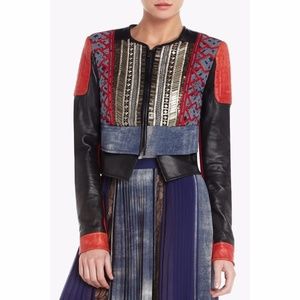 BCBG Runway Misa Leather Moto Jacket