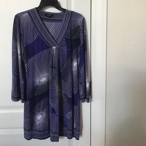 Tunic purple pattern dress