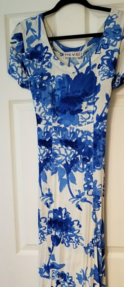 Jams world maxi dress tie back with ruffle bottom