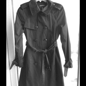 London fog rain coat with belted waist