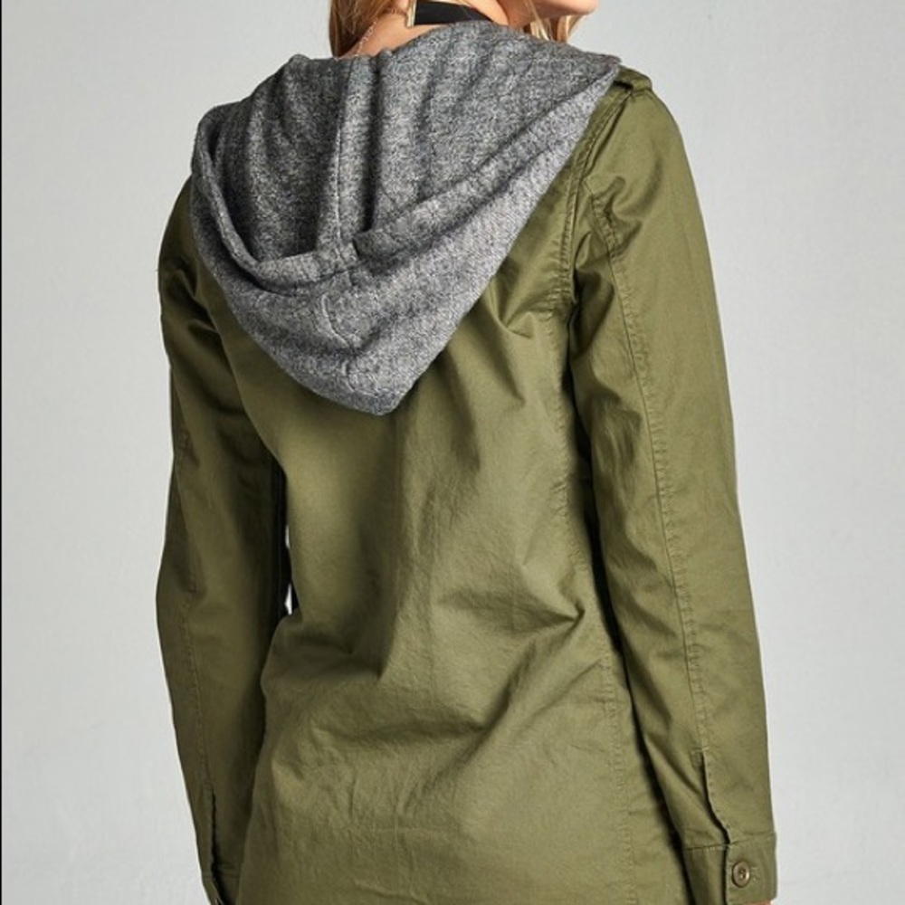 Olive Embroidery utility jacket - Picture 2 of 2