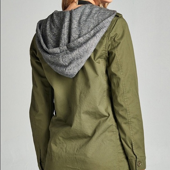 Olive Embroidery utility jacket - Picture 2 of 2