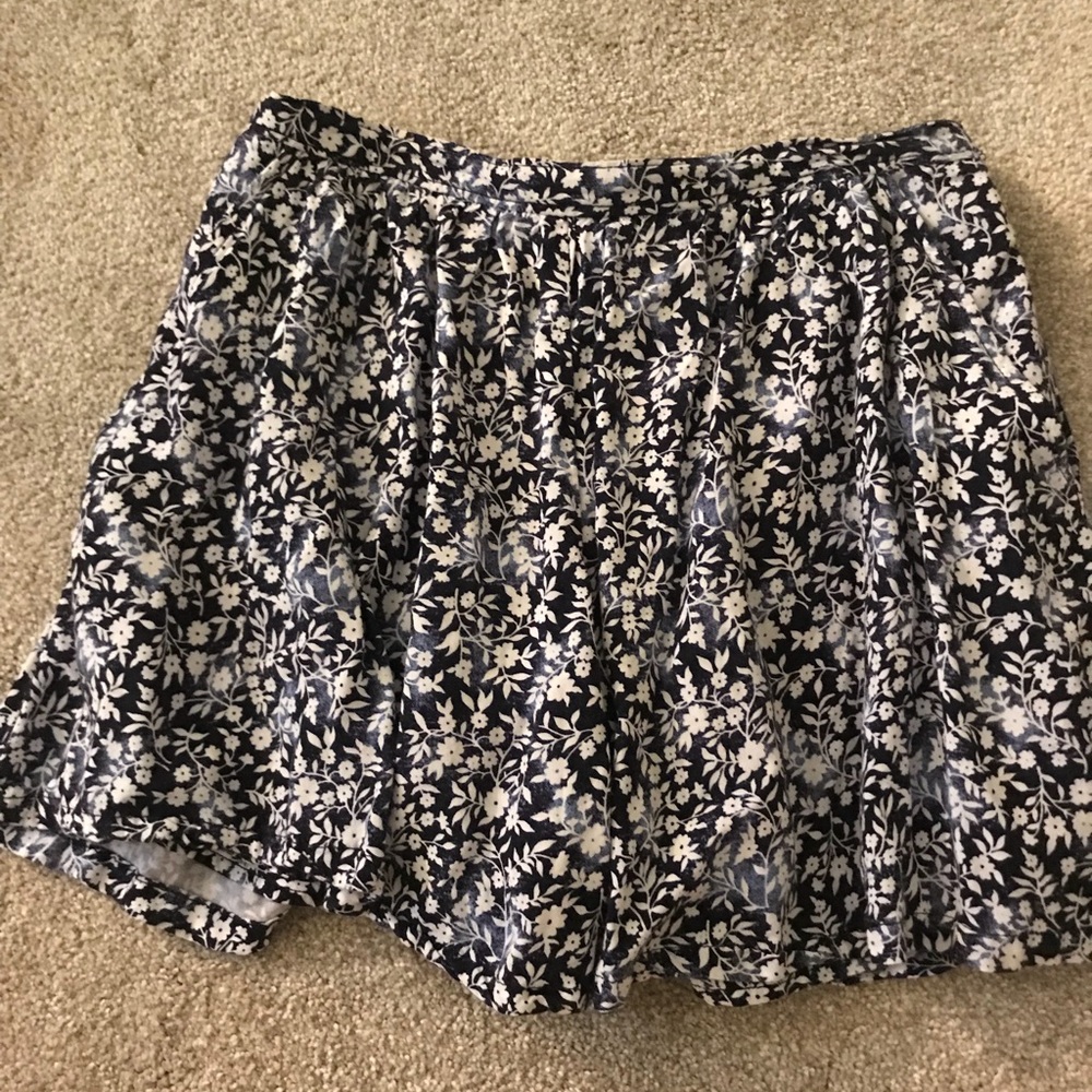 flowy floral skort