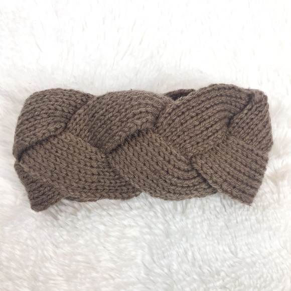 katniss // braided knit headband mocha ear warmer - Picture 5 of 5