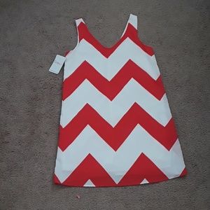 Red and white summer dress