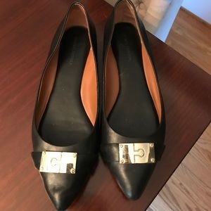 Banana Republic black leather flats