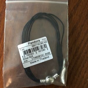 BRAND NEW: pandora black cotton cord bracelet
