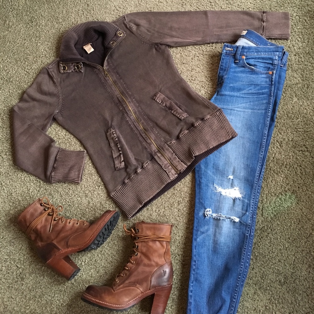 Brown Sweater Jacket