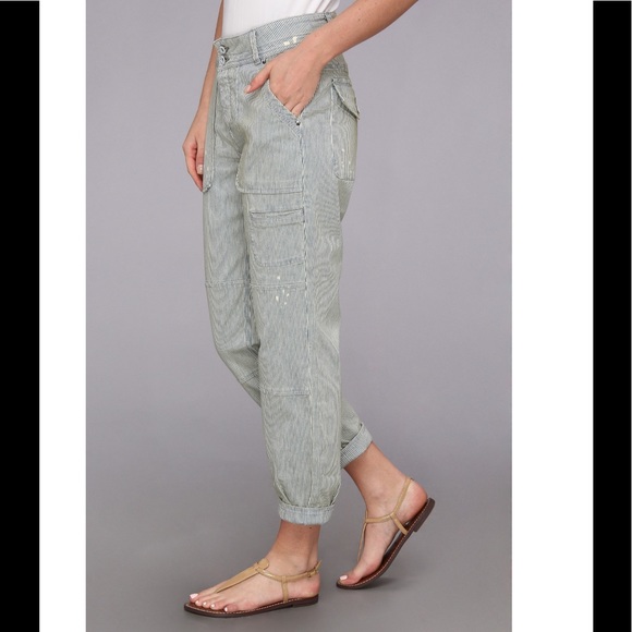 striped painters pants