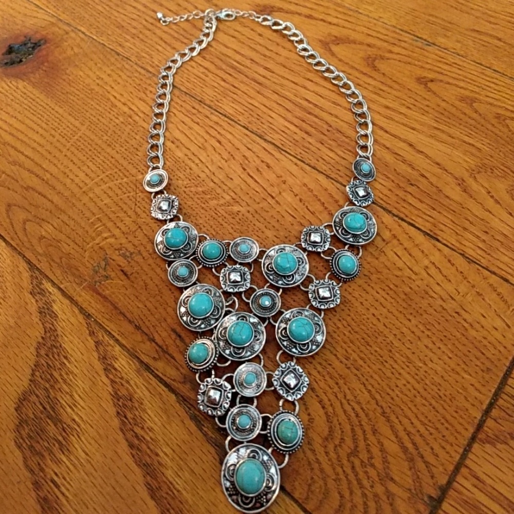 Erica Lyons Turquoise Statement Necklace