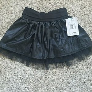Toddler faux leather skirt