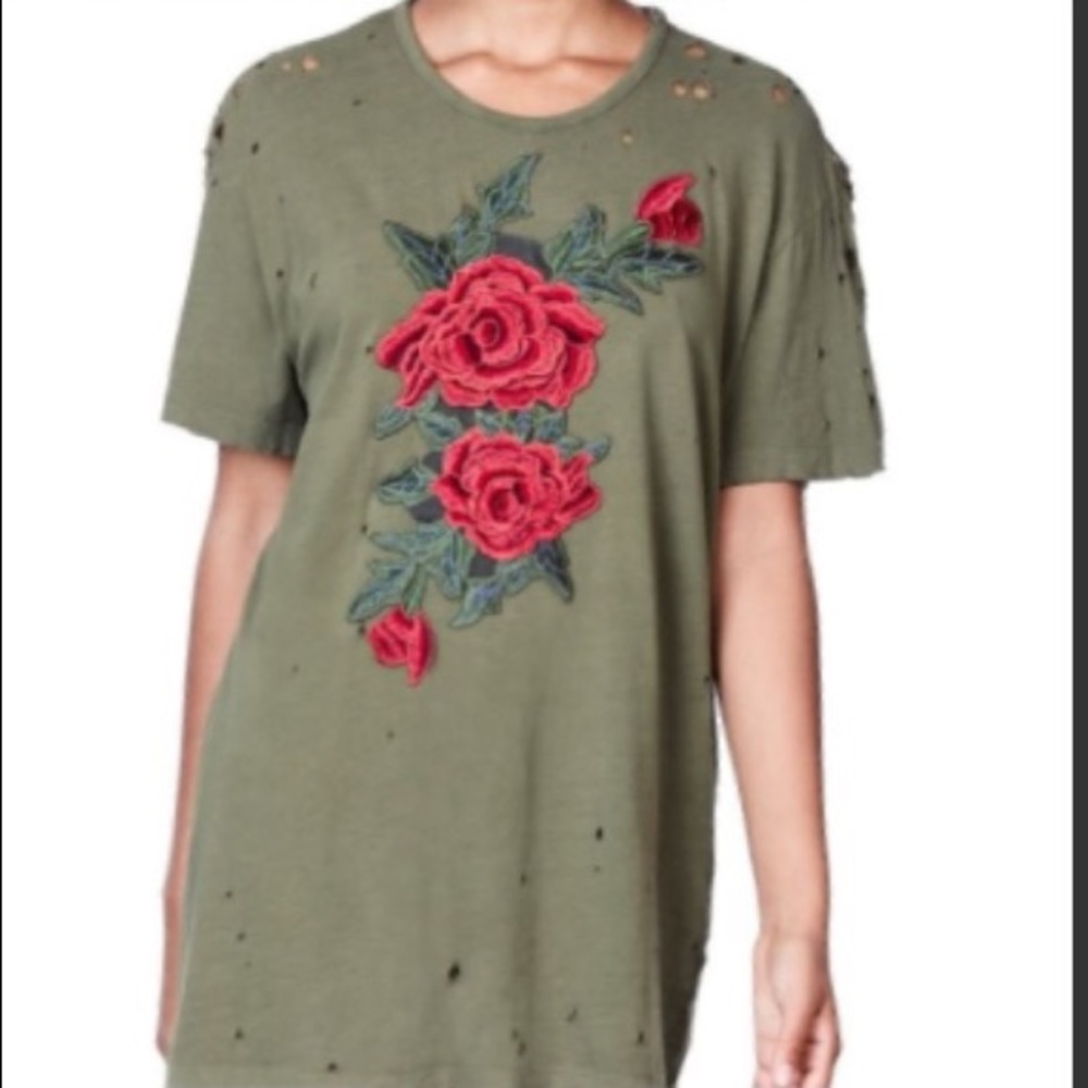 Emma & Sam Distressed Rose Tee