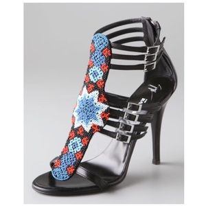 GIUSEPPE ZANOTTI x BALMAIN Beaded Heels