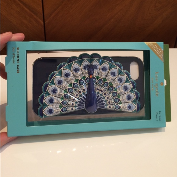 Kate Spade PEACOCK iPhone 7 8 Silicone Phone Case - Picture 3 of 4
