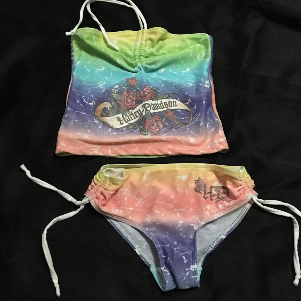 girls Harley Davidson bikini