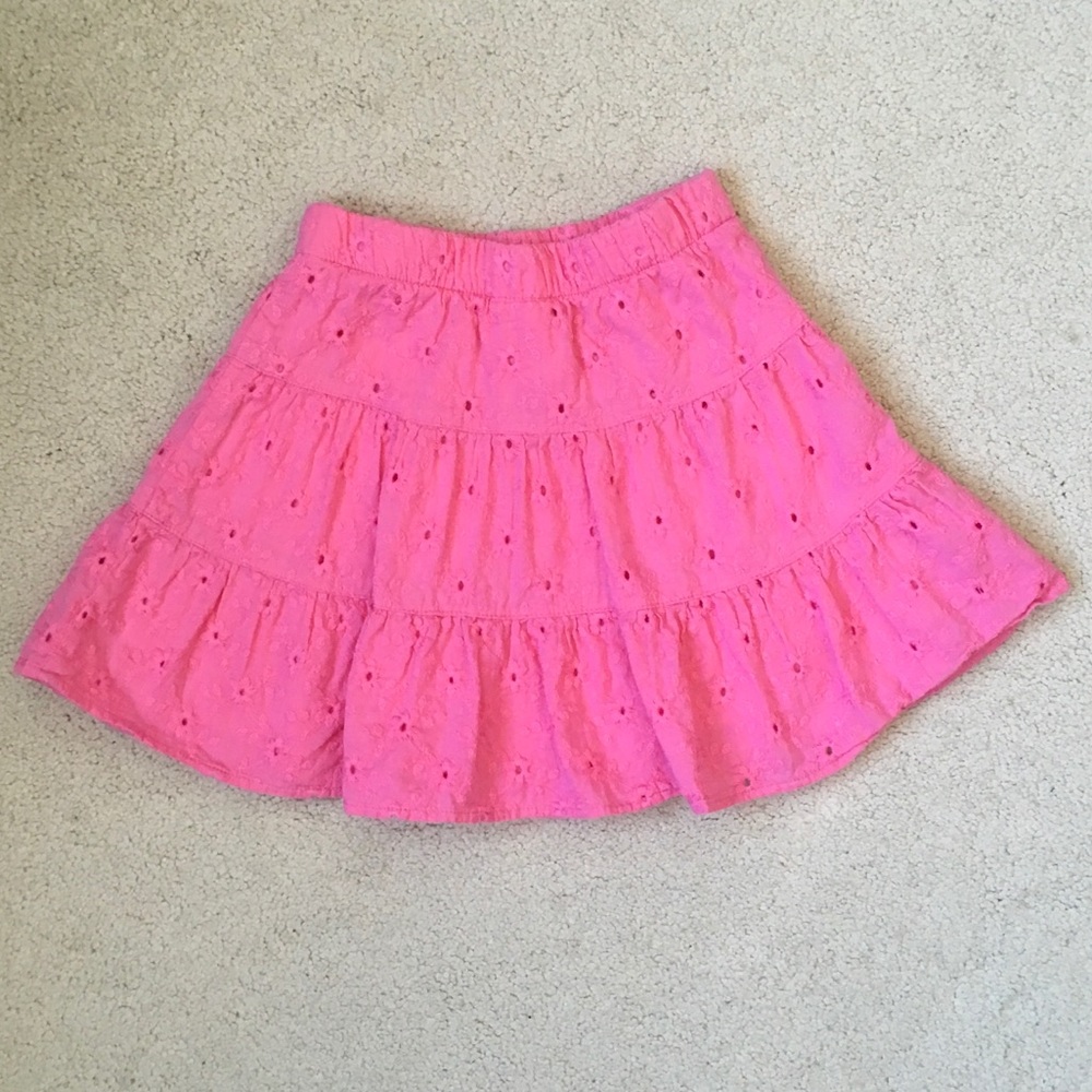 Girls Mulberribush Pink Eyelet Skirt 3T