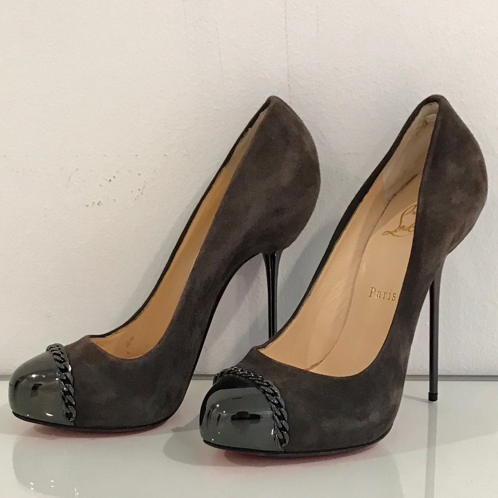 Christian Louboutin METALIPP 120 Suede Metal Heel