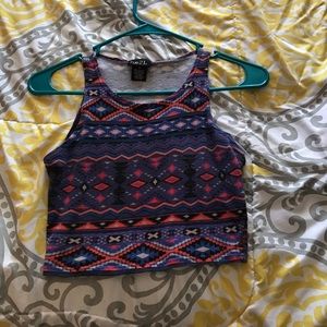Aztec Print Crop top