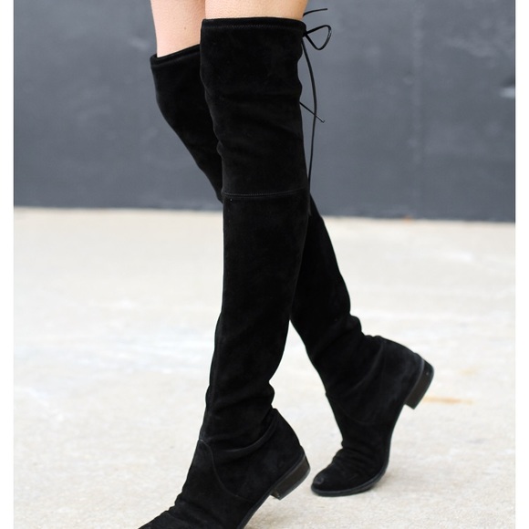 Stuar Weitzman Lowland Boots in Black Size 7 - Picture 1 of 3