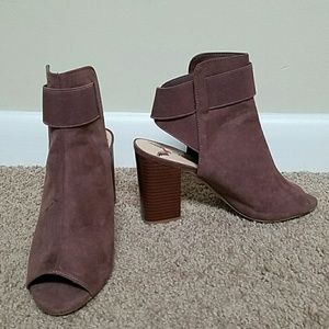 Open toe booties
