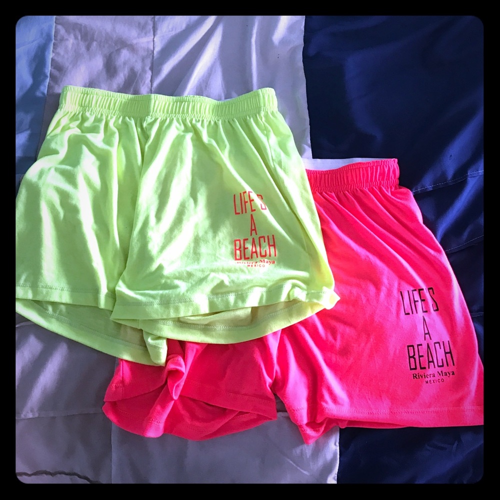 Neon gym shorts