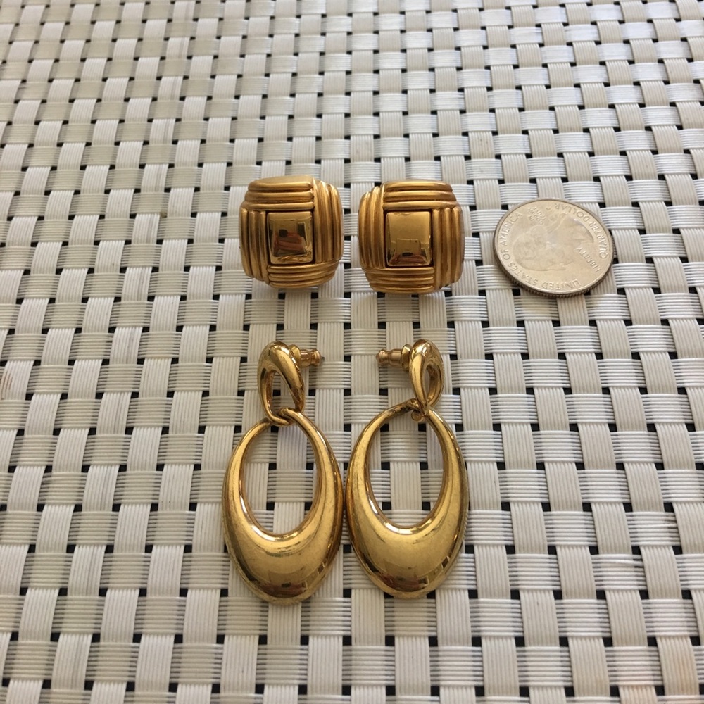 2 pairs of Monet earrings