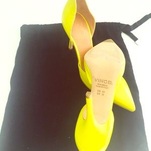 Vince neon yellow heels