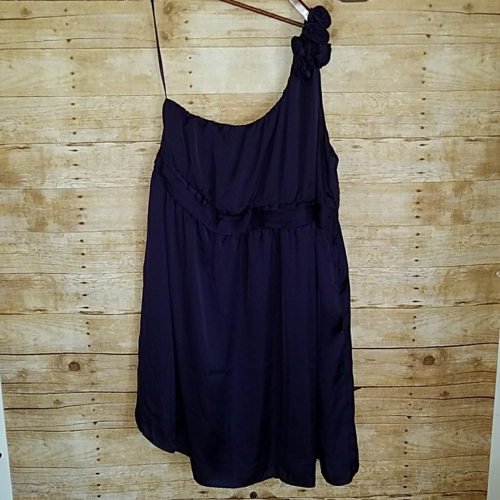 Purple Formal One Shoulder Dress 28w