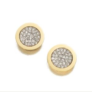 MICHAEL KORS Pave gold stud earrings
