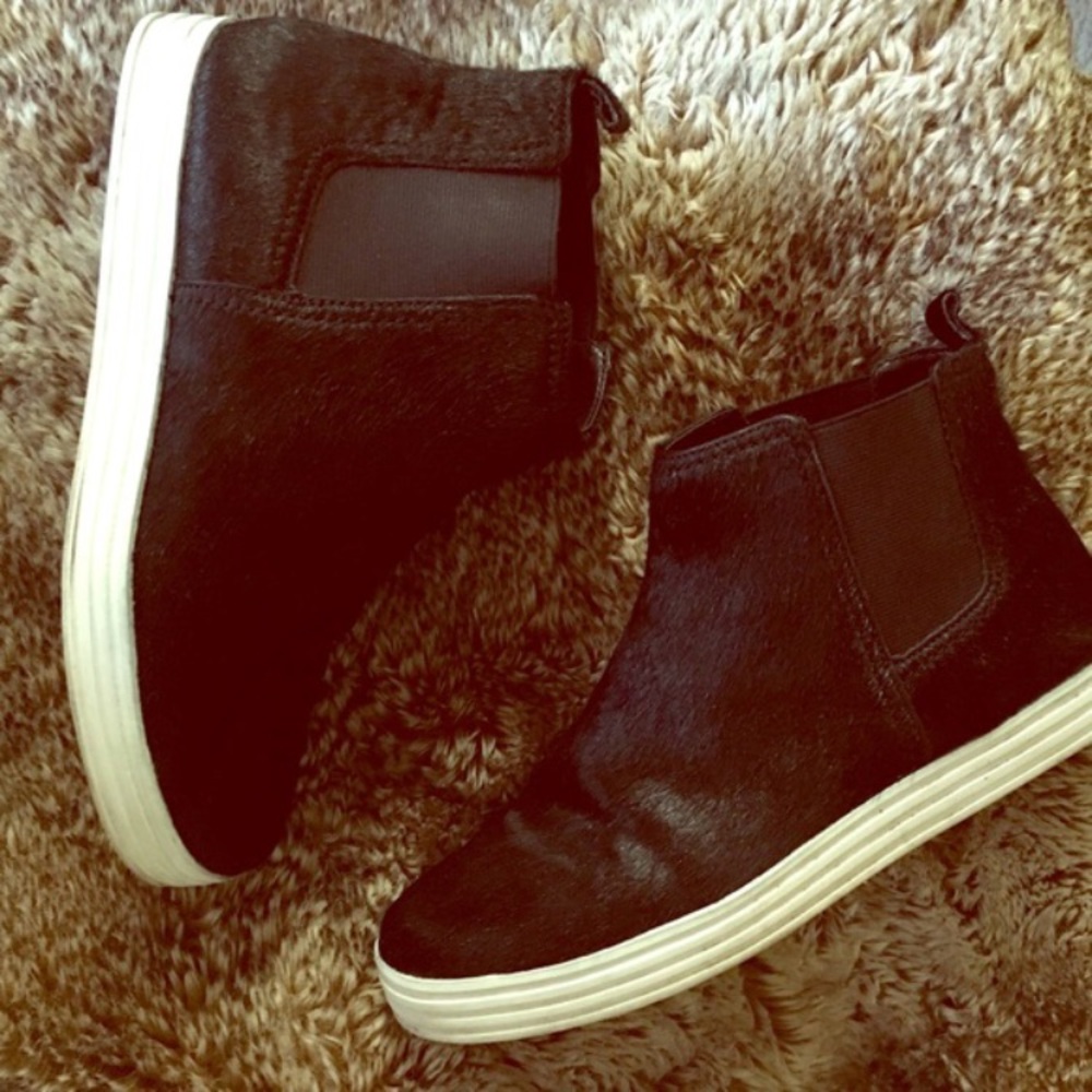 Aerosole faux fur shoes