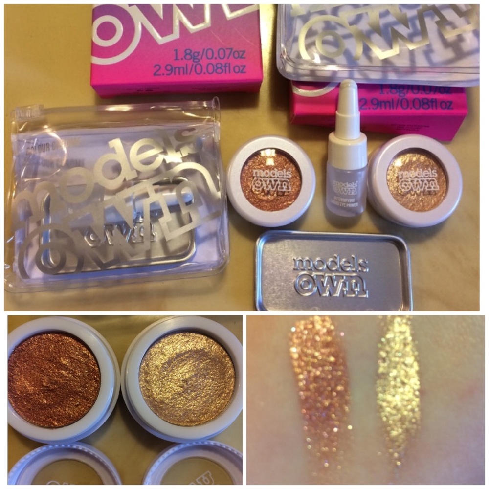 MODELS OWN FOILING GOLD COPPER EYE SHADOWS