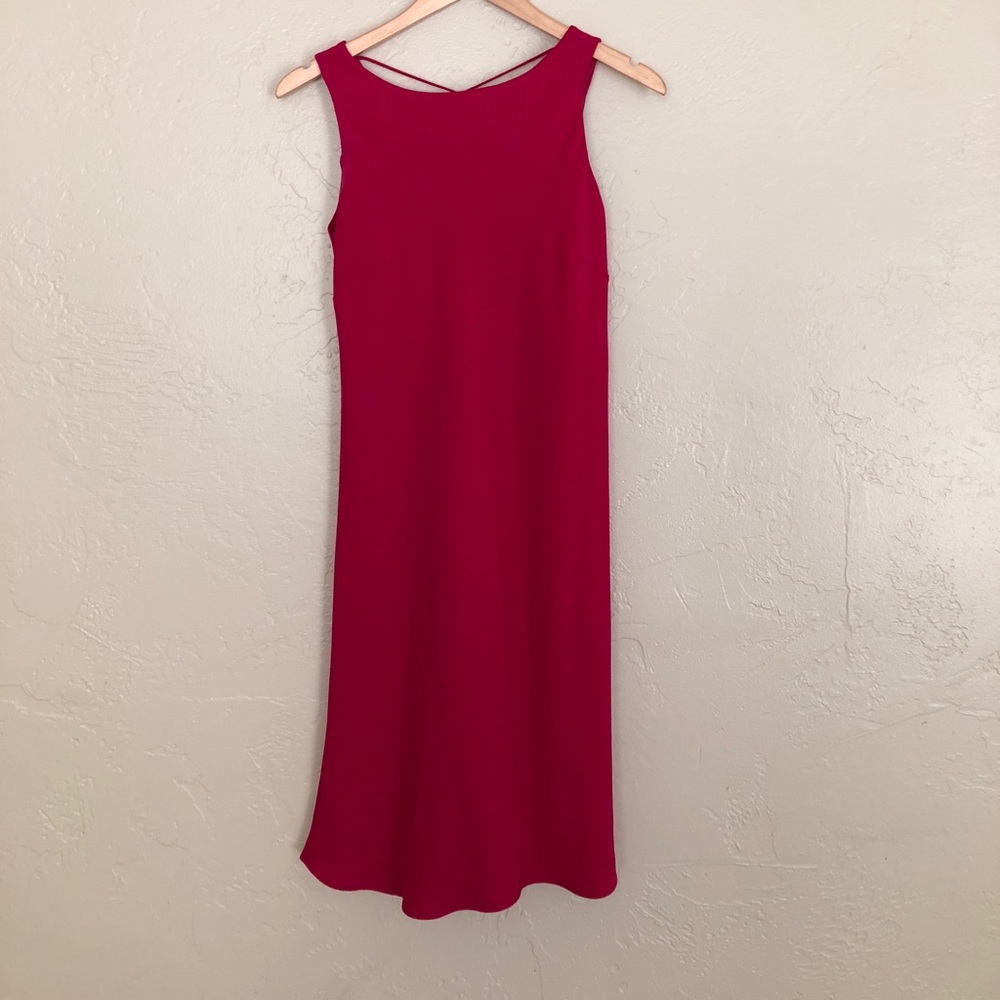 Vintage 90s [evan-picone] hot pink dress