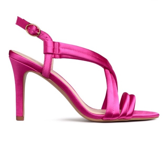 Pink satin sandals Clearance