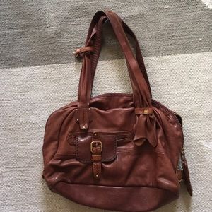 Anthropology Schuler & Sons burgundy leather bag