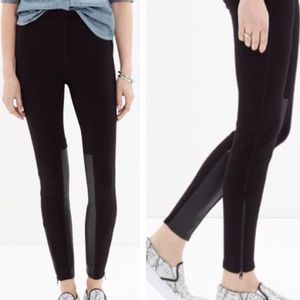 Madewell Pants - Madewell faux leather ponte panel pants leggings Madewell Pants - Madewell faux leather ponte panel pants leggings