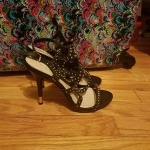 BCBG Black Strappy Sandals