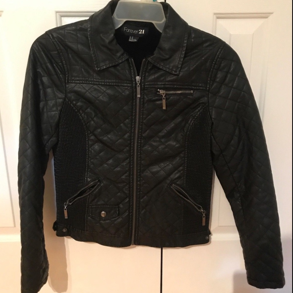 Faux Leather Women's Leather Jacket