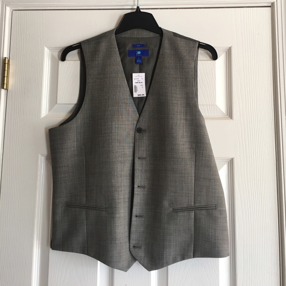 Gray wool vest suit separate