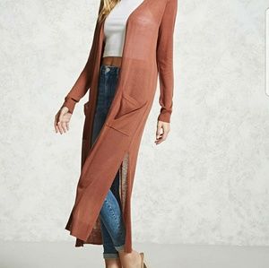 Side Slit Duster Cardigan